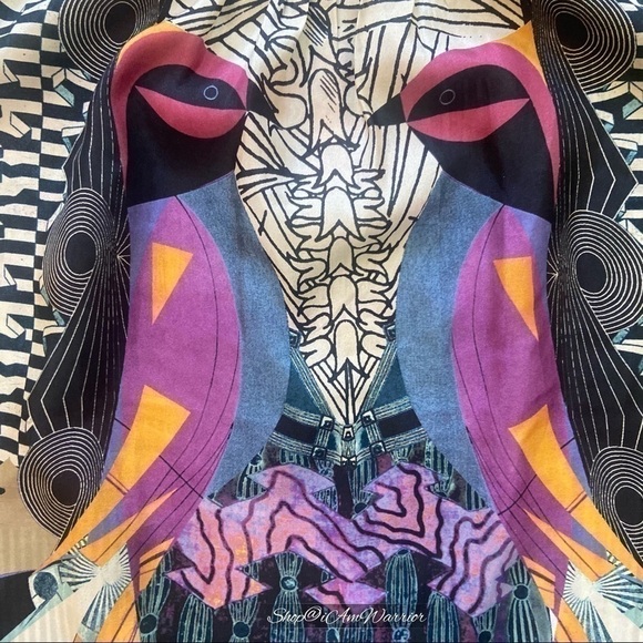 Save the Queen NWT rare mirrored bird silk sleeveless tunic *shop@iamwarior - Picture 3 of 11